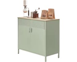 HHHK - Dressoir - Wandkast - Opbergkast - Keukenkast - Dressoir Kasten - Dressoir Mint Groen - Modern - 40x80x76cm - Kasten