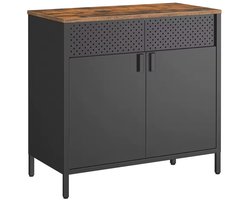 HHHK - Dressoir - Wandkast - Opbergkast - Keukenkast - Dressoir Kasten - Dressoir Zwart - Modern - 40x80x76cm - Kasten - Gangkast