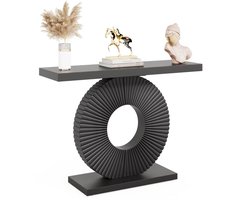 HHHK - Haltafel - Wandtafel - Sidetable - Hout Metaal - Zwart - Sidetable Modern- 100x30x78cm - Woonkamer - Hal - Consoletafel