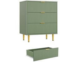 HHHK - Ladekast - Groen - 39,5x60x74,8 cm - Opbergkast - Dressoir - Nachtkastje - Gangkast - Halkast - Kledingkast - Kast