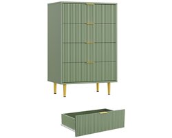 HHHK - Ladekast - Groen - 39,5x60x93,6 cm - Opbergkast - Dressoir - Nachtkastje - Gangkast - Halkast - Kledingkast - Kast