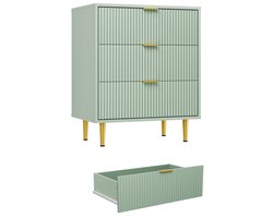 HHHK - Ladekast - Olijf Groen - 39,5x60x74,8 cm - Opbergkast - Dressoir - Nachtkastje - Gangkast - Halkast - Kledingkast - Kast