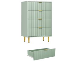 HHHK - Ladekast - Olijf Groen - 39,5x60x93,6 cm - Opbergkast - Dressoir - Nachtkastje - Gangkast - Halkast - Kledingkast - Kast