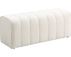 HHHK - Poef - Crème - 40x110x44 cm - Stof - Bankje - Zitbank - Bank - Halbank - Bedbank - Slaapbank - Hocker - Voor Slaapkamer
