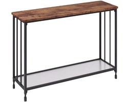 HHHK - Sidetable - 30x150x81cm - Dressoir - Hout Metaal Glas - Console Tafel - Wandtafel - Haltafel - Sidetable industrieel