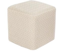 HHONGWYT Kleine poef hoes vierkant gestreept fluweel 40x40cm/45x45cm/60 x 60cm stretch poef hoes grote/middelgrote poef hoes aanpassen vierkante poef hoes,#5,45x45x45cm
