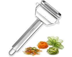 HI NATURE™ Dunschiller & Spiraalsnijder - 2-in-1 Julienne & Groente Schiller - Groenteschiller - Fruitsnijder - Schillers - Snijders