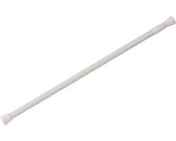 HI - Telescopische douchestang - Telescoop douche stang - Douchegordijn klemstang - kledingstang - 70 tot 120 cm verstelbaar - Wit