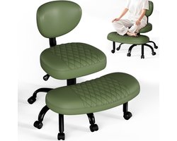 Hiaonyx ergonomische bureaustoel - bureaustoel voor volwassenen - 360° draaibare voetensteun - ademende rugleuning - bruin