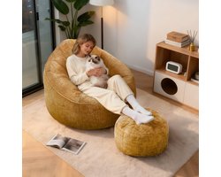 Hiaonyx Zitzak sofa comfortabel zitmeubel voor woonkamer en slaapkamer - Geel