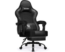 Hiazurm Gaming Stoel - 170° Verstelbare Rugleuning - Gaming Stoel met inklapbare Voetsteun - racerstijl - Geïntegreerde Armleuningen - Maximale Belastbaarheid 150kg