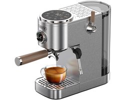HiBREW H13 Halfautomatische koffiemachine, touchscreen, 20 bar druk, multifunctionele zetmodi, verstelbare lekbak - zilver
