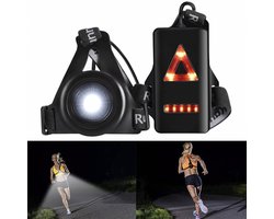 HiCHiCO® 5508 Hardloop Borstlamp - Led hardloop Verlichting One Size USB-C Oplaadbaar Hardloop lampjes - Hardloop lichtjes - Hardloop vest - Hardloopverlichting
