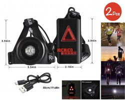 HiCHiCO® Hardloop Borstlamp - Hardloop verlichting - Borstlamp met schijnwerper met USB-C oplaadbaar - Waterdichte Outdoor Sport Running Lights – Run Light 3 Modes - Hardloop lampjes - Hardloop lichtjes - Hardloop vest – Hardloopverlichting - 2Pcs