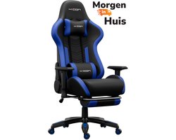 HICON Gamestoel Mondo - Ergonomisch Massagestoel - Gaming stoel - Bureaustoel - Verstelbaar - Gamestoelen - Racing - Gaming Chair - Zwart/Blauw