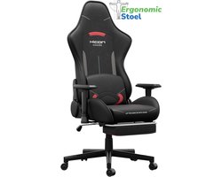 HICON Gamestoel Splendore - Stoffen Gamestoel- Ergonomisch - Gaming stoel - Bureaustoel - Verstelbaar - Gamestoelen - Racing - Gaming Chair - Zwart