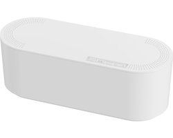 Hide and Conceal Extension Blocks and Electrical Cables - Safety Tested Cable Management Solution - Small White Cable Tidy Box Kabel organiser