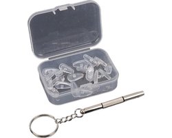 Hiden - Neuskussen Set Brillen - Neuspads Bril - Bril Accessoires - Rubbertjes - Siliconen - Bril Kussentjes - Schoeven - 1 set