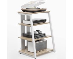 HIFI-kast met 4 planken in hout en staal Audio-/videokast Max