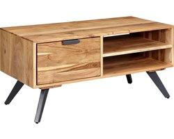 HiFi Lowboard Hangend Sheesham Massief Hout 108x25x34 cm TV-Dressoir | Design TV-Meubel Modern | TV-Tafel Wand | TV-Bord Woonkamer