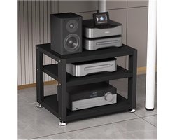 Hifi Rekken - Media Stand - Audio Opslag - Open Ontwerp - 45cm Breed - Zwart