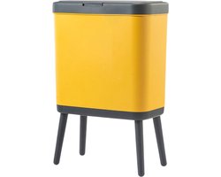 High Aspect® - Prullenbak op pootjes - Mat Geel 15L - Design - Afvalbak - Afvalemmer - Prullenbak - Prullenbakken - Vuilnisbak - Vuilbak