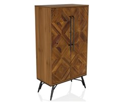 High board / ladekast SANTJAGO WOOD HIGH 63 x 32 x 117 cm 2 deuren massief dennenhout hjh LIVING