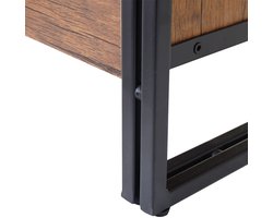 Highboard MCW-A27, ladekast, kast, 6 laden 115x80x40cm 3D structuur, wild eiken look