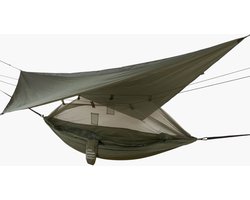 Highlander - Crusader trekking hangmat met tarp en mosquitonet - olive groen