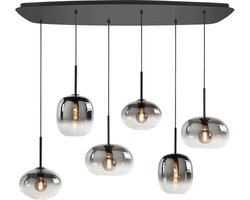 Highlight Bellini Hanglamp Deens Ovaal Smoke 6 Lichts 100 x 39cm