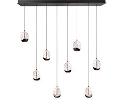 Highlight hanglamp Clear Egg balk 115 cm 8L - zwart