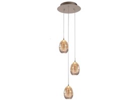 Highlight - Hanglamp Egg 3 lichts Ø 25 cm champagne