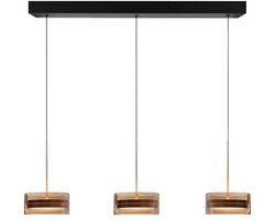 Highlight - Hanglamp Enzo 3 lichts L 95 cm zwart