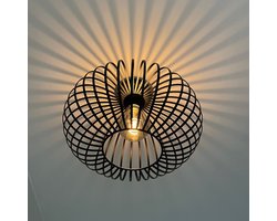 Highlight | Industriële plafondlamp - E27 fitting - 40cm - Bolato - zwart