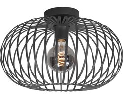 Highlight - Industriële plafondlamp - E27 fitting - 50cm - Bolato - zwart