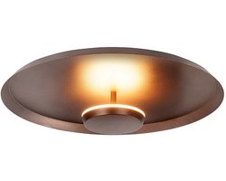 Highlight Moderne LED Plafonnieres Oro 1 Lichtpunt Rond Bruin Metaal Slaapkamer Gang/Hal Keuken Dimbaar Diameter 25,5cm