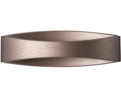 Highlight Moderne LED Wandlamp Medusa 1 Lichtpunt Ovaal Bruin Metaal Woonkamer Gang/Hal Keuken Dimbaar