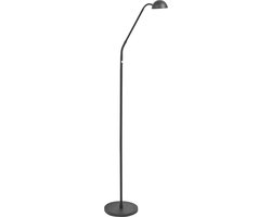 Highlight Parma - vloerlamp leeslamp met geïntegreerde LED lichtbron - zwart - dimbaar drukdimmer