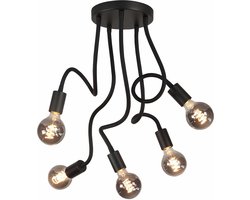 HighLight plafondlamp Flex 5 lichts - zwart