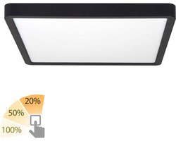 Highlight - Plafondlamp Piatto 30 x 30 cm 3 step DIM zwart