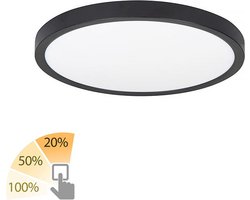 Highlight - Plafondlamp Piatto Ø 23,5 cm 3 step DIM zwart
