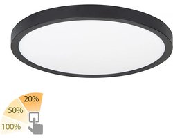 Highlight - Plafondlamp Piatto Ø 30,5 cm 3 step DIM zwart