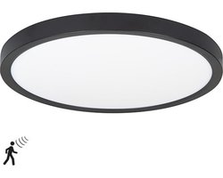 Highlight - Plafondlamp Piatto Ø 30,5 cm Sensor zwart