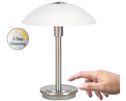HighLight tafellamp Touch 26 cm - mat staal