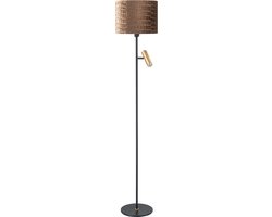 Highlight Vloerlamp Trend Zwart/Goud 2 lichts incl. Kap