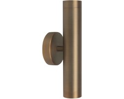 Highlight - Wandlamp Perugia 2 lichts H 28 cm brons zwart