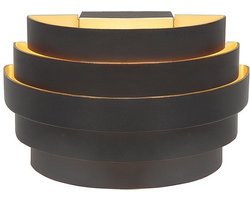 HighLight wandlamp Scudo 20 cm - zwart / goud