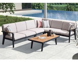 Higold Emoti loungeset 5-delig CORNER grijs-taupe
