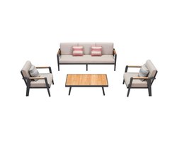 Higold Emoti loungeset three-seater sofa set 4delig zwart