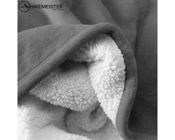 Hikemeister ® Fleece deken - fleece plaid - Muisgrijs - Outdoor -150x200 cm - luxe woonplaid - warm - soft design - zachte deken